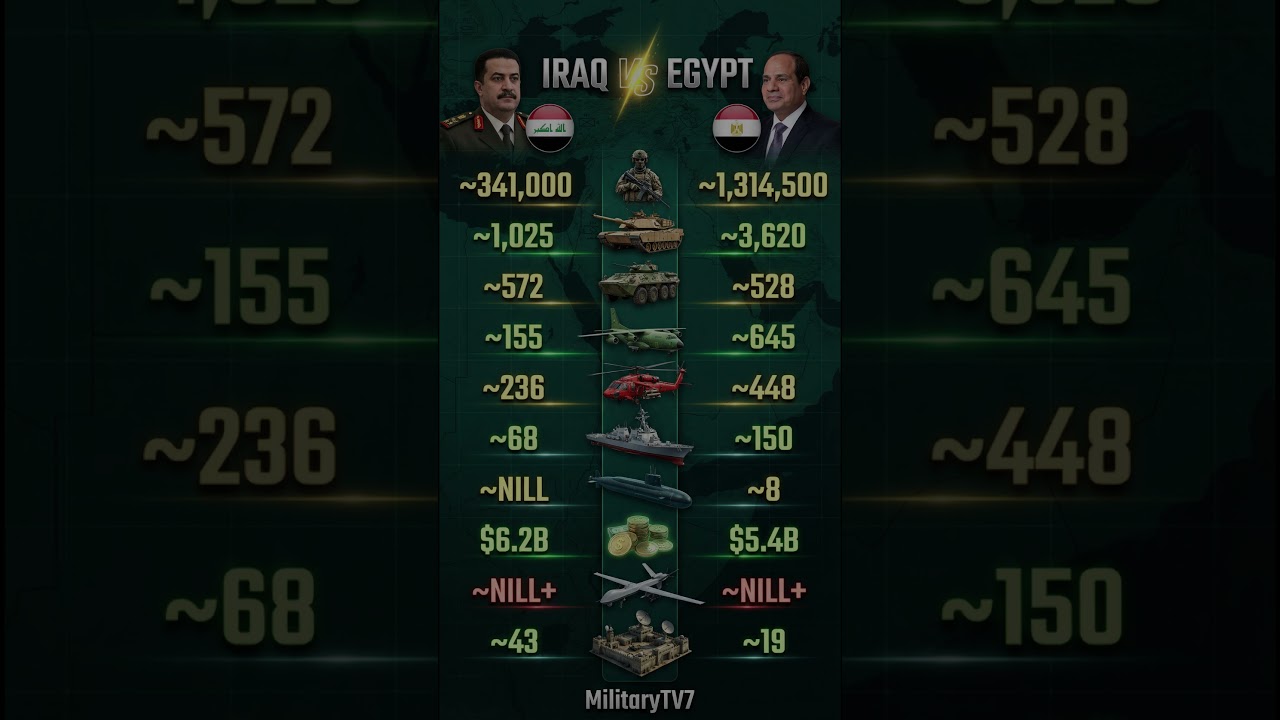Who Is Stronger? Egypt vs Iraq Military Power