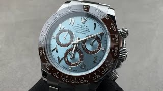 Rolex Daytona EASTERN Arabic Ice Blue Dial Platinum 116506 GLAC ARB OYS - Rolex Review