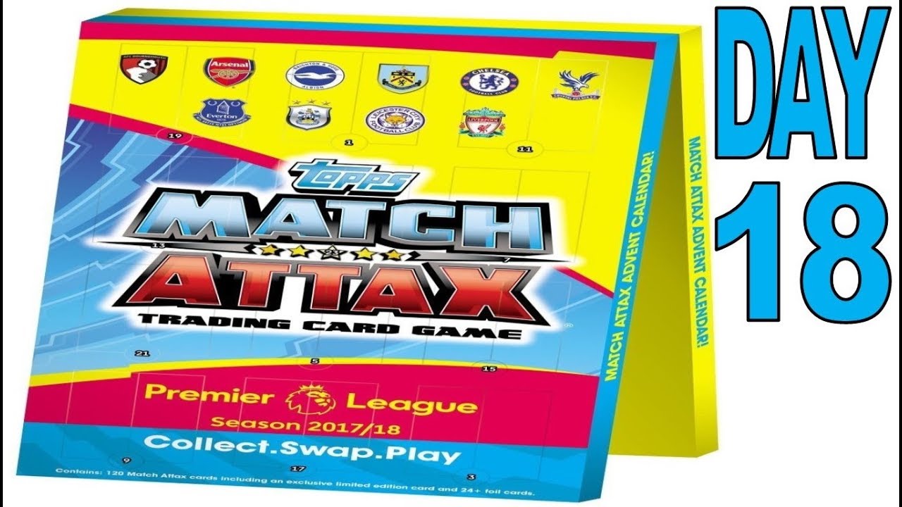 Match Attax Advent Calendar Calender 2017 2018 EPL FREE DELIVERY UK SUPPLIER. 