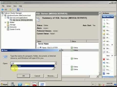 Change IP address in SQL cluster - YouTube