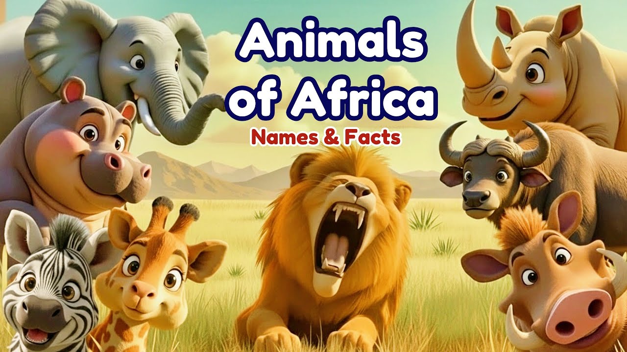 Safari Animal Names & Facts for Kids | Learn African Animals | Play Animal Quiz with Woofie