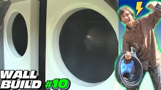 EXO's Subwoofer WALL Build #10 | Finishing BOX & Wiring Big 3 Upgrade | Cutting Power / Ground Wire