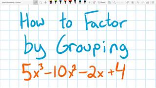 How to Factor Polynomials by Grouping 4 terms