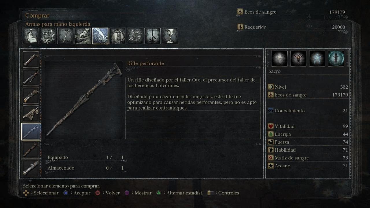 Bloodborne rifle fusil perforante dlc 2022 YouTube