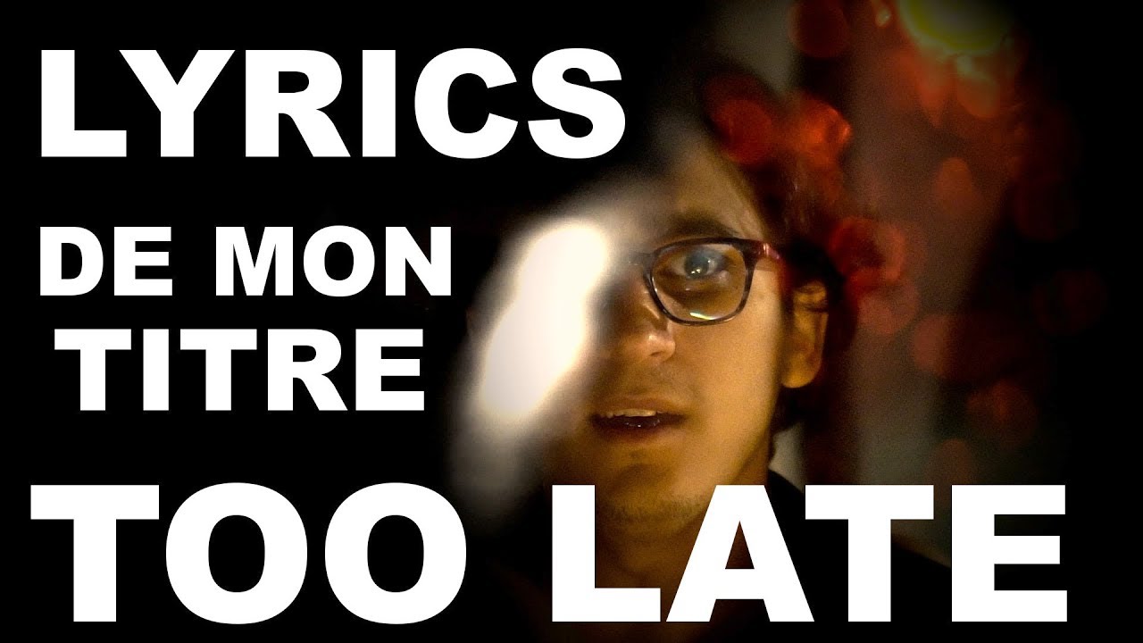Watch Vincent Vinel - Too late (Lyric video) on YouTube Watch Vincent Vinel - Too late (Lyric video) on YouTube