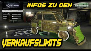 VERKAUFSLIMITS DAS SOLLTET IHR BEACHTEN BEVOR IHR FAHRZEUGE VERKAUFT in GTA 5 ONLINE DEUTSCH 1.71