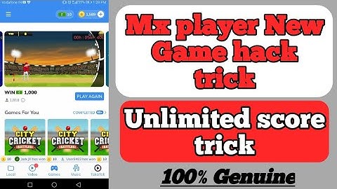 Mx player cricket game hack trick || Mx Player all game Hack Trick || Mx Player hack