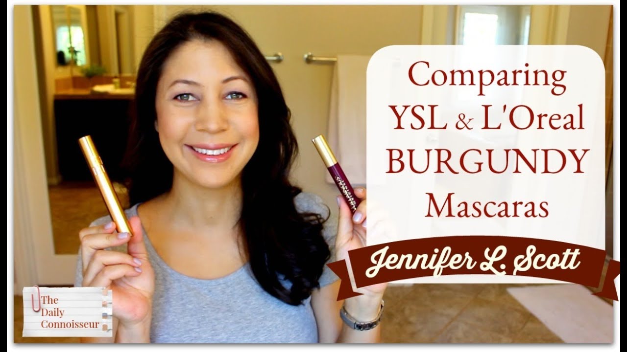 The Daily Connoisseur: Comparing YSL & L'Oreal Burgundy Mascaras
