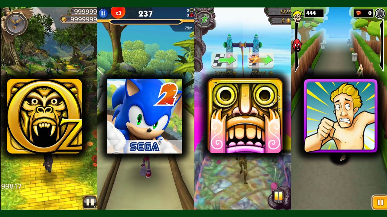 Temple Run Oz Vs Sonic Dash 2 Sonic Boom Vs Temple Run 2 Holi Festival Vs Streaker Run Endless Run
