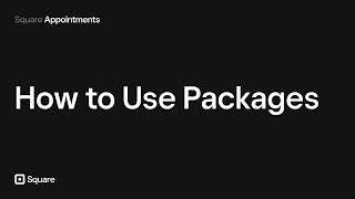 Create a package with Square Appointments