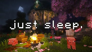 fix your sleep schedule tonight... (minecraft music, rain & campfire)