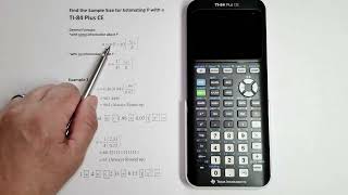 Sample Size for Estimating Proportions with a TI-84 Plus CE