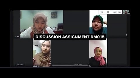 DISCUSSION ASSIGNMENT MATH DM015