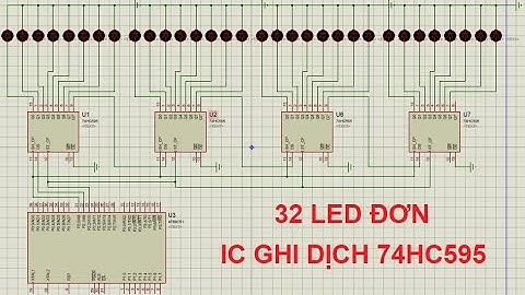 8051 | Bài 8 - Hướng dẫn điều khiển 32 LED ĐƠN dùng 74HC595