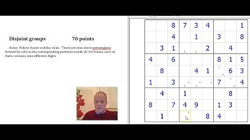 Disjoint Groups Sudoku - another variant from the World Championship