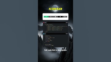 How to create "Icon Bar" #html #css #codetomato