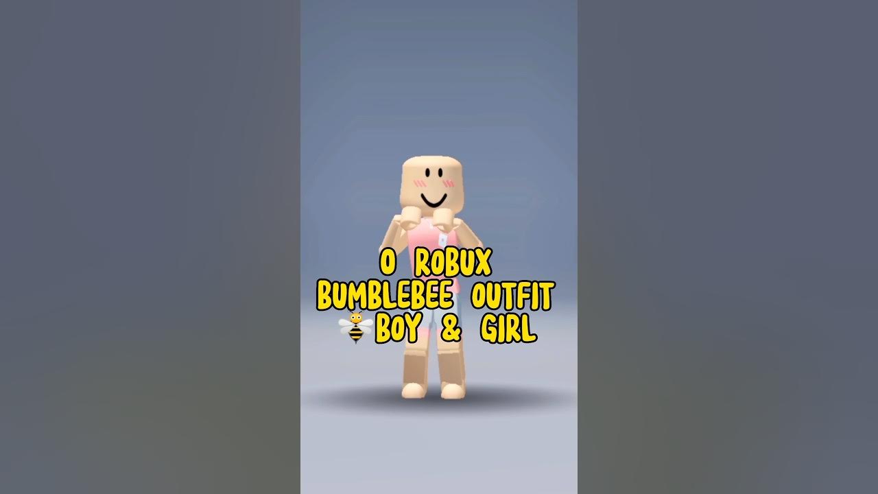 0 Robux Bee/Bumblebee Theme Outfit for Boy & Girl #roblox - YouTube