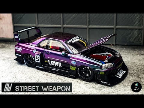 1/64 STREET WEAPON ER34 LBWK スカイライン Street Weapon 1:64 Nissan Skyline ER34 LBWK Super Silhouette
