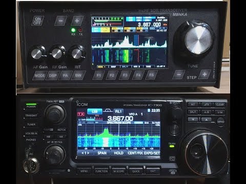 mcHF SDR transceiver M0NKA and Icom IC-7300