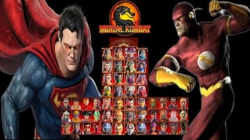 Mortal Kombat 9 - SUPERMAN & THE FLASH MOD - NEW Expert Tag Ladder Gameplay