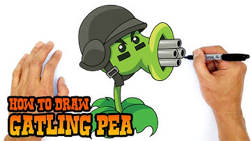 How to Draw Plants vs Zombies | Gatling Pea