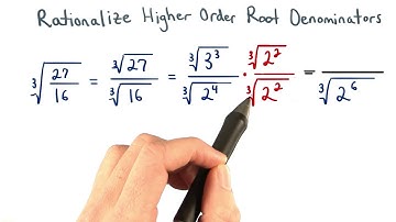 Rationalize Higher Order Root Denominators - Visualizing Algebra