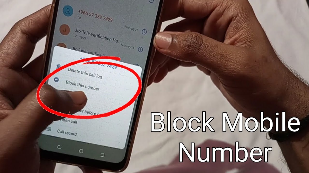 How To Block Mobile number Permanently || block Phone Number - YouTube