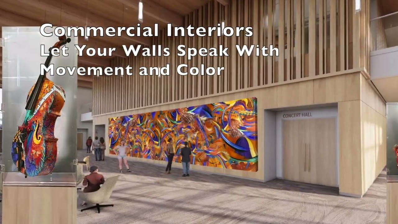 Juleez Art Suspended Musical Instruments -Public Art- Commercial Interiors