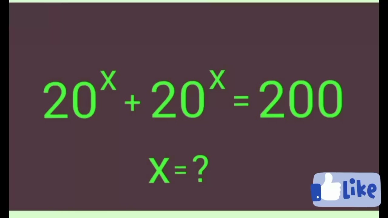 A nice exponent for maths Olympiad #solve#maths#solve