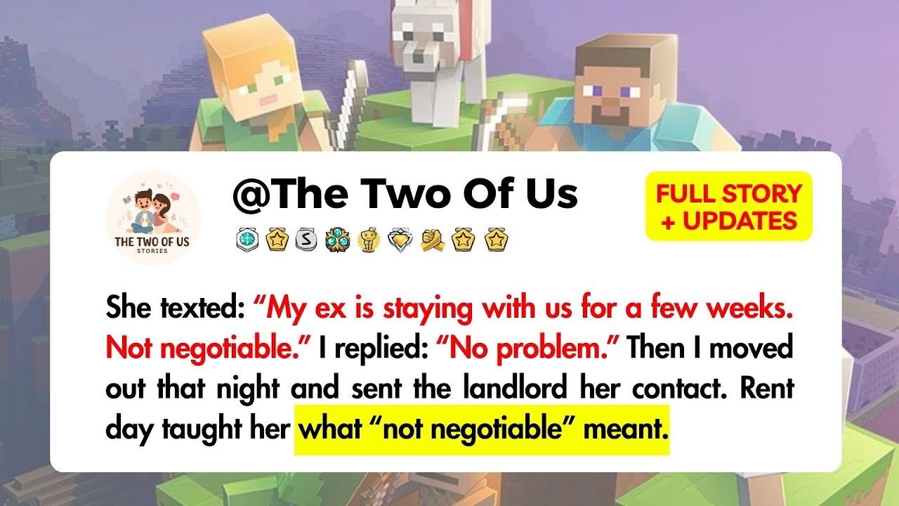She texted: “My ex is staying with us for a few weeks. Not negotiable.” I replied: “No problem.”