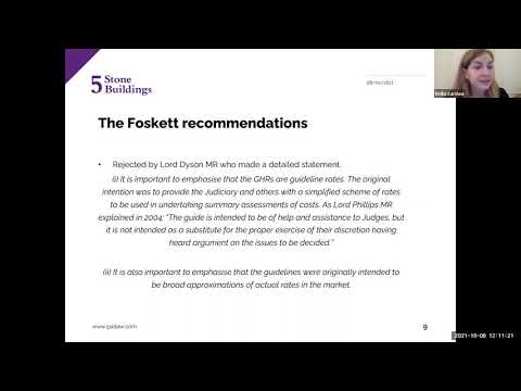 Guideline Hourly Rate Update - Webinar by Emilia Carslaw