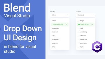 UI Design : User Control in Visual studio blend | DropDown Menu Animation | C# WPF