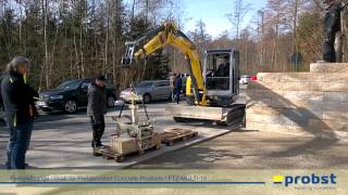 PROBST Fertigteilzange FTZ-MULTI-15 mit Stahlgreifpratzen für gespaltene Betonblöcke