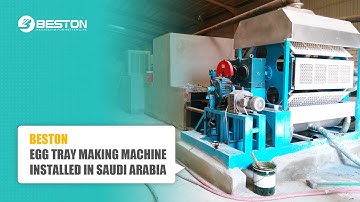 BTF5-8 Beston Paper Egg Tray Making Machine Installed in Saudi Arabia with Metal Dryer