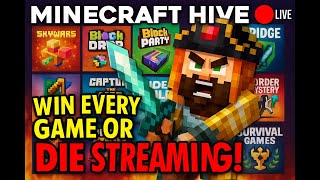 Minecraft Bedrock Hive LIVE – Win Every Game or the Stream Never Ends! 🕹️🔥