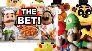 SML Movie: The Bet! Mario And Luigi Reaction (Freddy,Pikachu,BowserJr,Fred,GoldenFreddy)