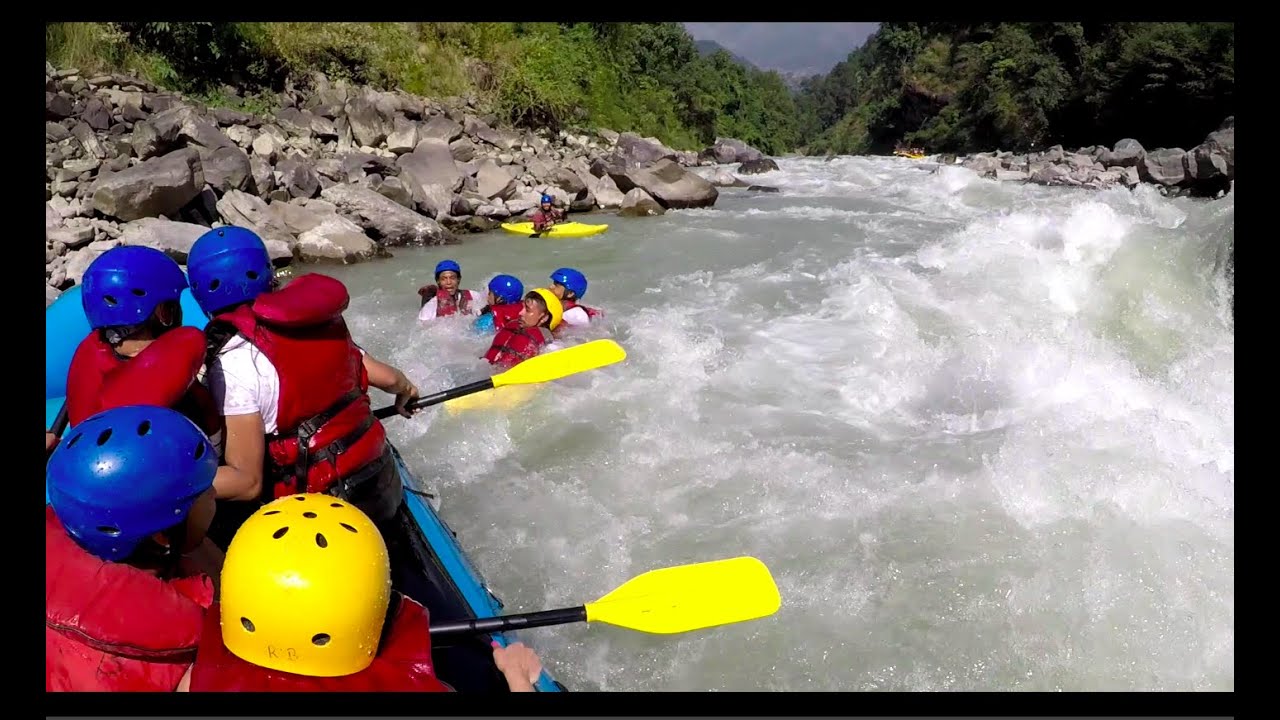 Four People Almost Drowned while Rafting at Bhotekoshi River! Sukute Beach
