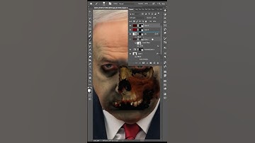 Cruel and zombie photoshop edit of Benjamin Netanyahu #photoshop #shortvideo #shorts
