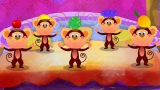 Five Little Monkeys Nursery Rhyme With Lyrics Kids Tv Nursery Rhymes