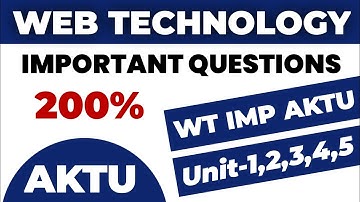 Web Technology important questions aktu | WT important aktu