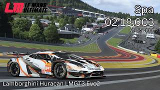 LMU Lamborghini GT3 | Spa 02:18.603 | 1.3.2