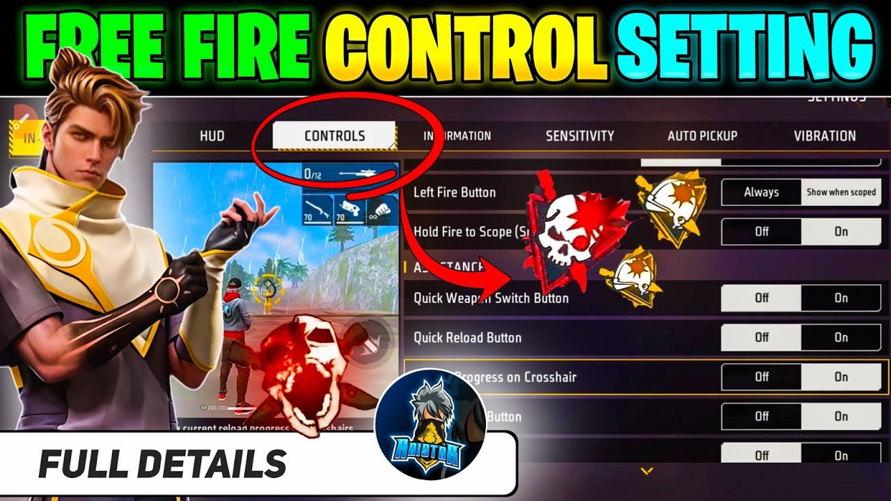 Free Fire Control Setting Full Details 🎯| Free Fire Setting || Free ...