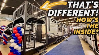 The NEWEST home on wheels with a DOUBLE DECKER PATIO! 2026 Grand Design Foundation Destination RV