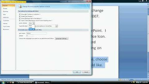 Microsoft Office 2007:  How to Change the Color Scheme