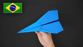 Como fazer um Avião de Papel Fácil que voa longe - Modelo 3