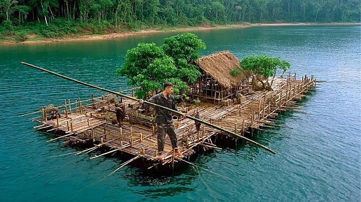 FULL VIDEO: Building a GIANT floating island out of bamboo | from Start to Finish
