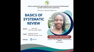 AGMCPAA Webinar: Basics of Systematic Review