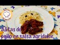 Alitas de pollo en salsa agridulce