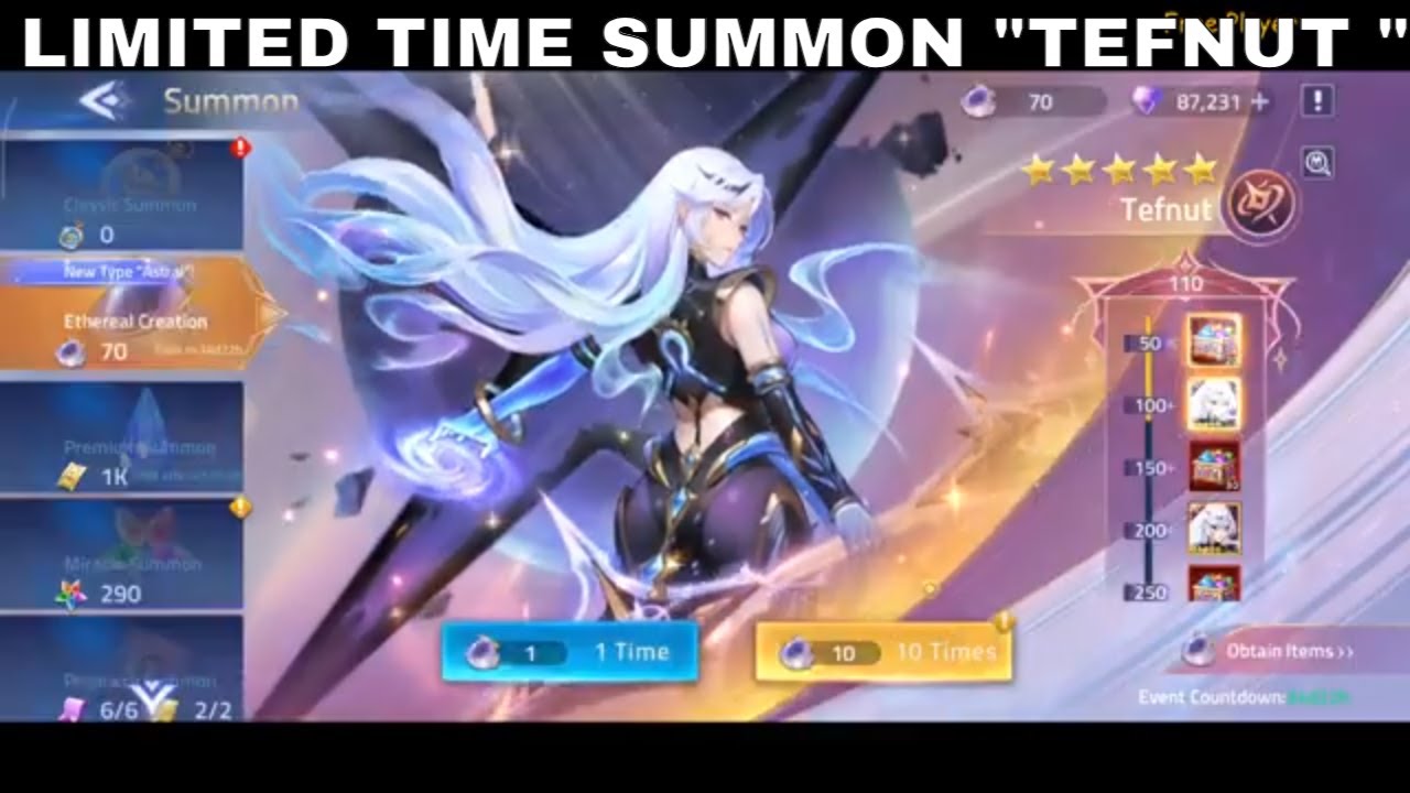 LIMITED TIME SUMMON | TEFNUT ► Mobile Legends: Adventure