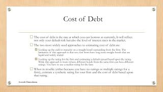 Famous Module 2 Lecture Video Cost of Capital Ch 8 default Wealth